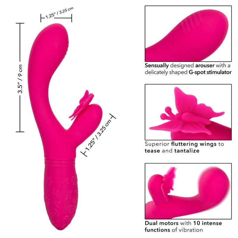 CALEXOTICS - PAPILLON KISS FLUTTER ROSE - 7eme ciel