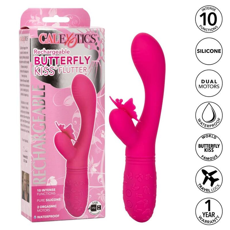 CALEXOTICS - PAPILLON KISS FLUTTER ROSE - 7eme ciel