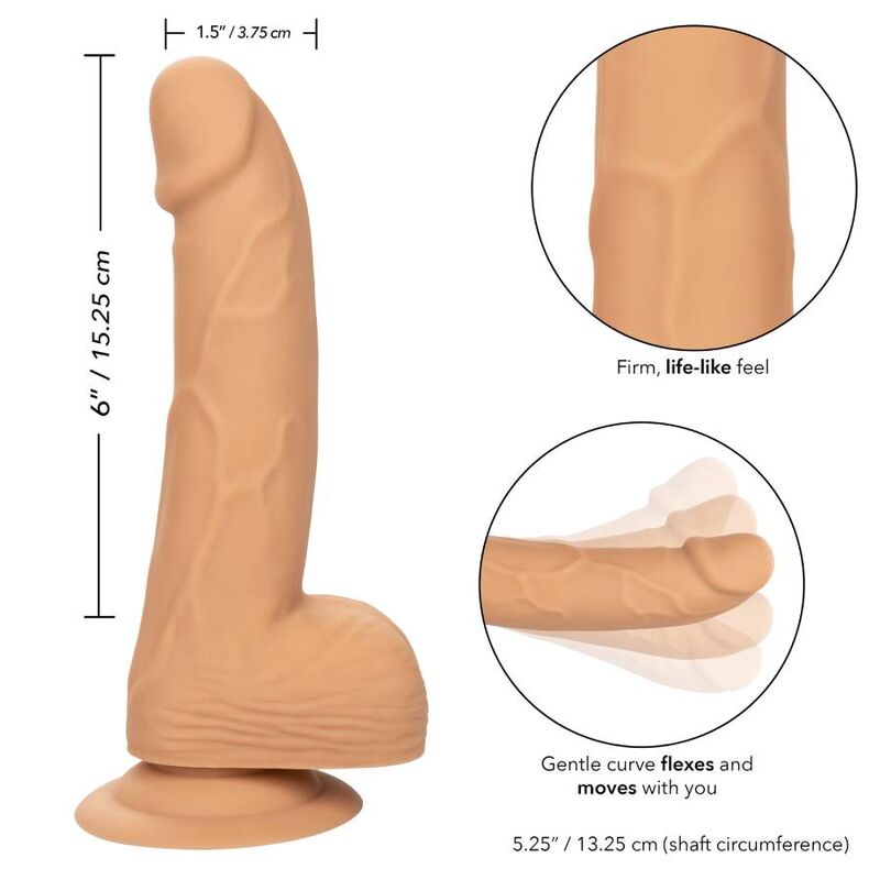 CALEXOTICS - CLOUS EN SILICONE 15.24 CM PEAU - 7eme ciel