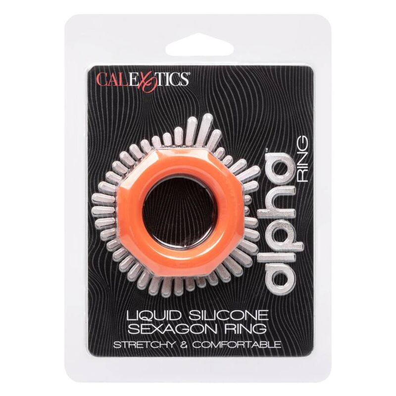 CALEXOTICS - BAGUE ALPHA SEXAGON ORANGE - 7eme ciel