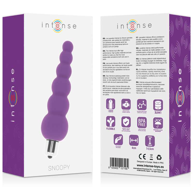 INTENSE - SNOOPY 7 VITESSES SILICONE LILAS - 7eme ciel