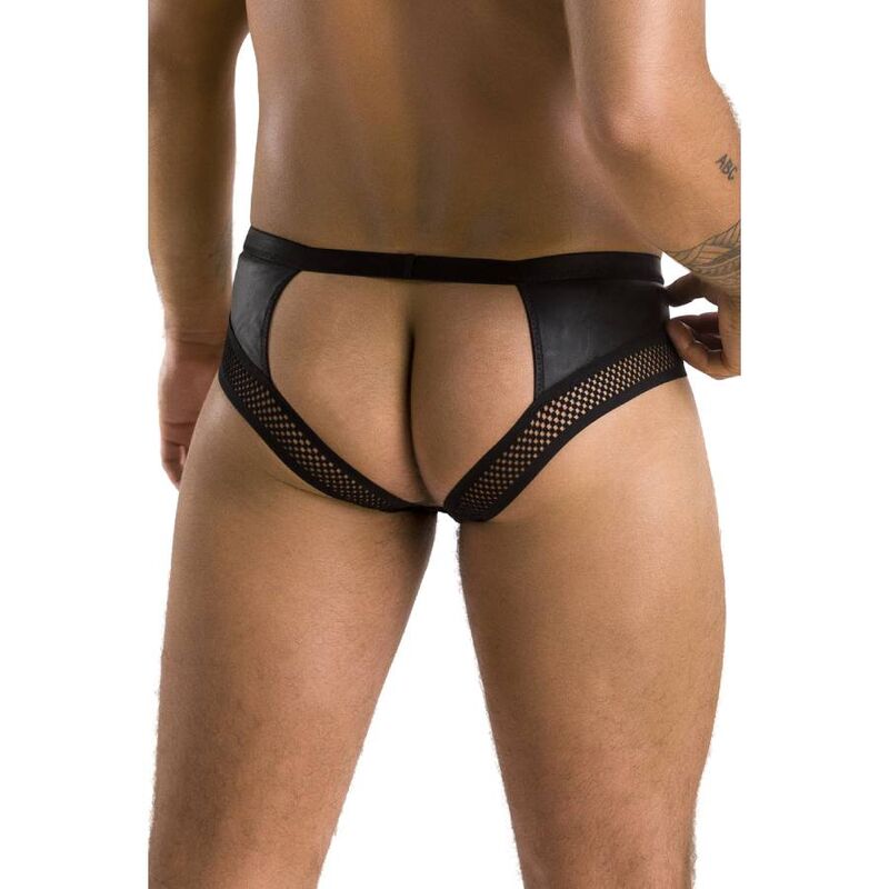 PASSION - 030 SLIP OUVERT TOM NOIR L/XL - 7eme ciel
