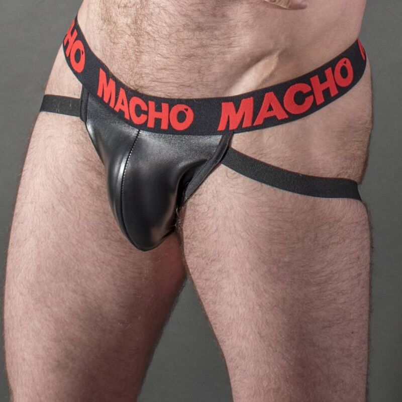 MACHO - MX25RC JOCK CUIR ROUGE S - 7eme ciel