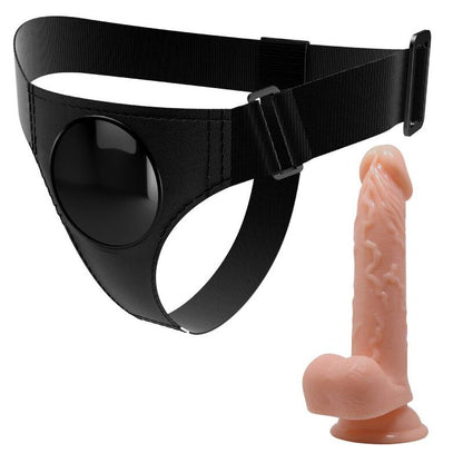 PRETTY LOVE - SLIP HARNAIS HARNAIS UNIVERSEL AVEC GODE KEVIN 19 CM NATUREL - 7eme ciel