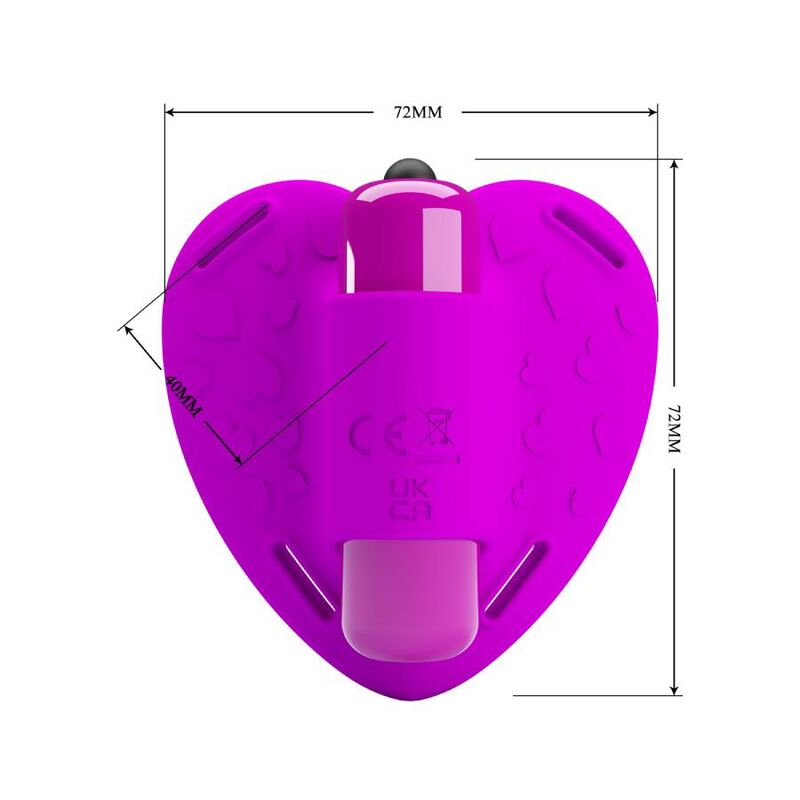 PRETTY LOVE - MASSEUR DE CLITORIS HEARTBEAT 10 MODES DE VIBRATION VIOLET - 7eme ciel