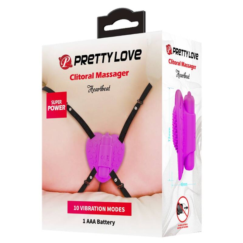 PRETTY LOVE - MASSEUR DE CLITORIS HEARTBEAT 10 MODES DE VIBRATION VIOLET - 7eme ciel