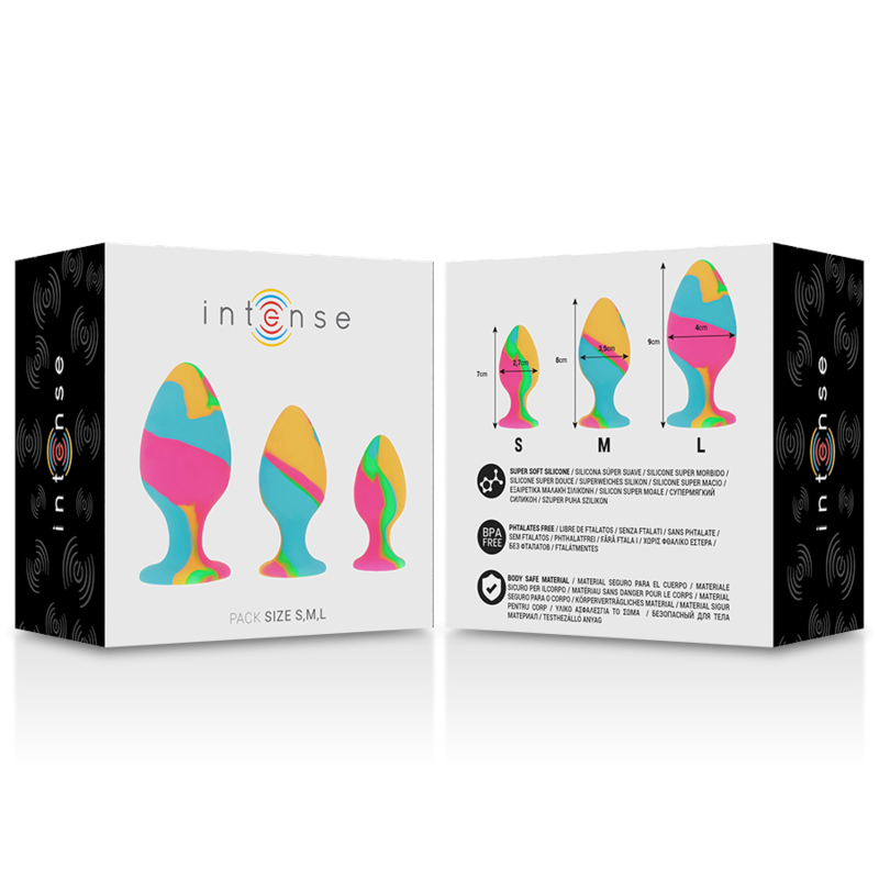 INTENSE - ENSEMBLE DE BOUCHONS EN SILICONE MULTICOLORE - 7eme ciel