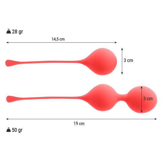 INTENSE - PACK BALLES KEGEL KENDALL ROUGE - 7eme ciel