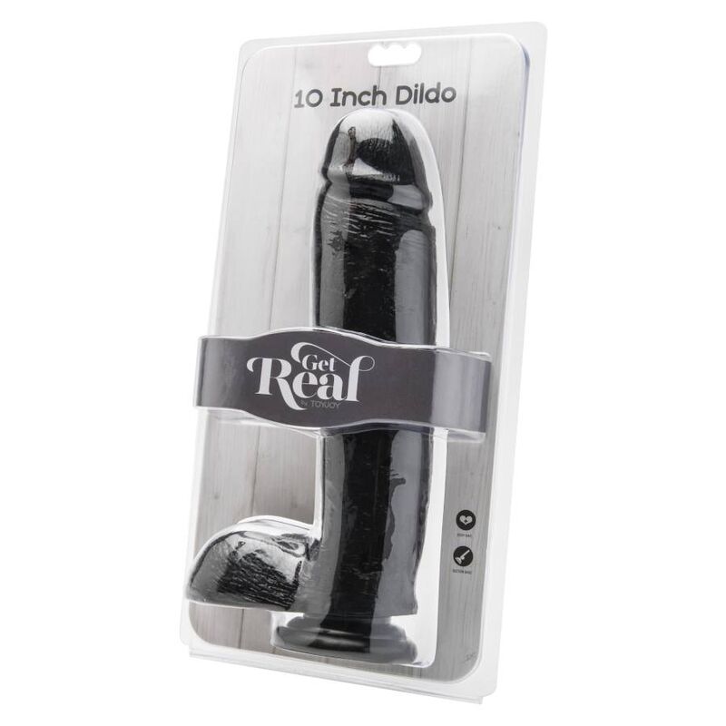 GET REAL - GODE 25,5 CM AVEC BOULES NOIRES - 7eme ciel