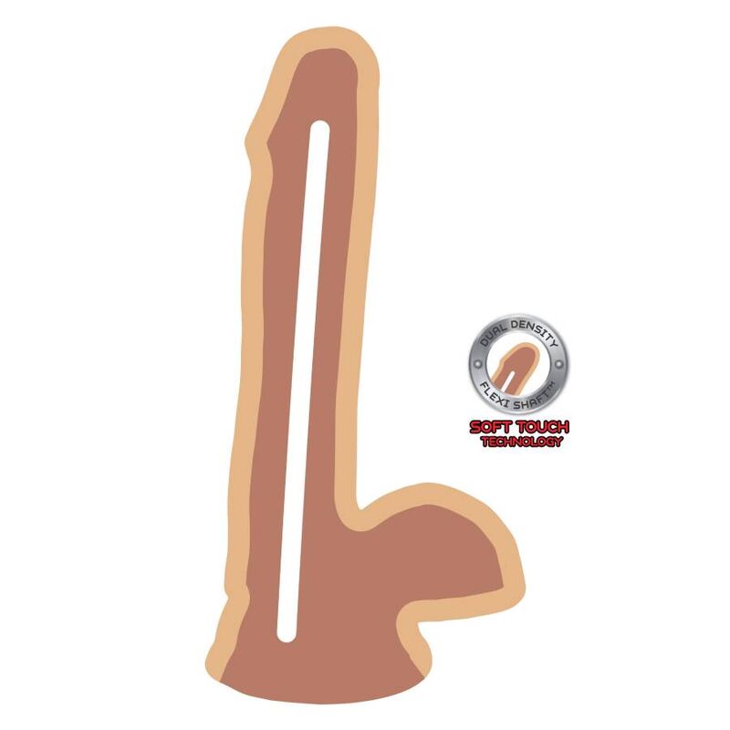 GET REAL - GODE DOUBLE DENSITÉ 17 CM BALLES PEAU - 7eme ciel