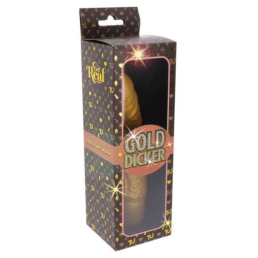 GET REAL - GOLD DICKER STIM VIBRATEUR OR - 7eme ciel