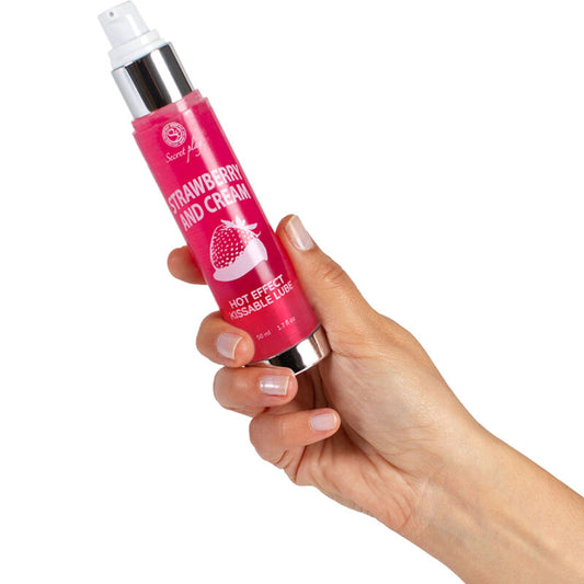 SECRETPLAY - LUBRIFIANT 2-1 EFFET CHALEUR FRAISE & CRÈME 50 ML - 7eme ciel