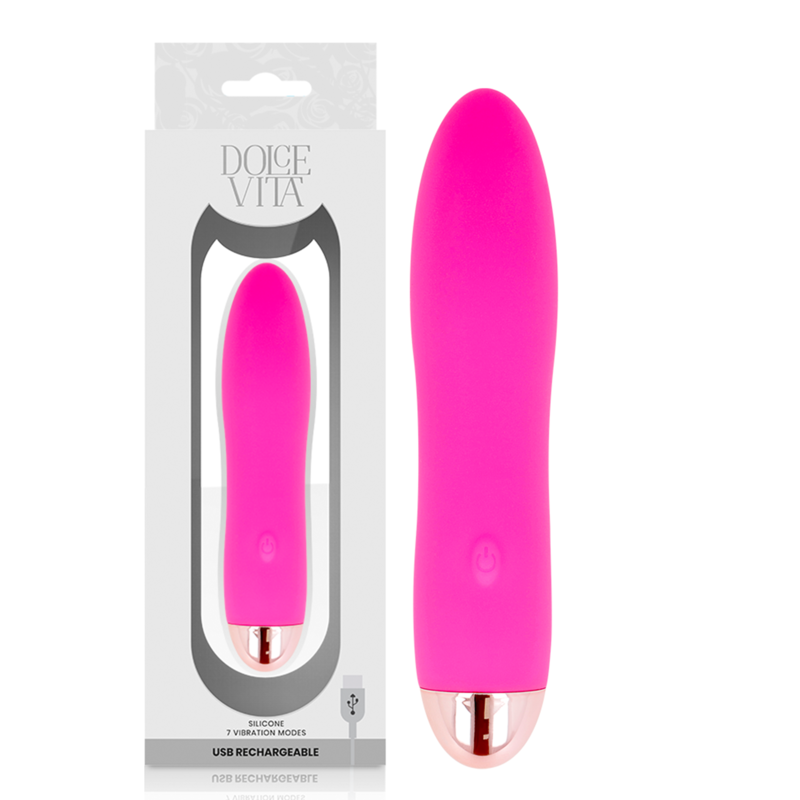 DOLCE VITA - VIBRATEUR RECHARGEABLE QUATRE ROSE 7 VITESSES - 7eme ciel