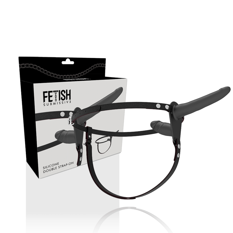 FETISH SUBMISSIVE HARNESS - DOUBLE PÉNÉTRATION NOIR - 7eme ciel