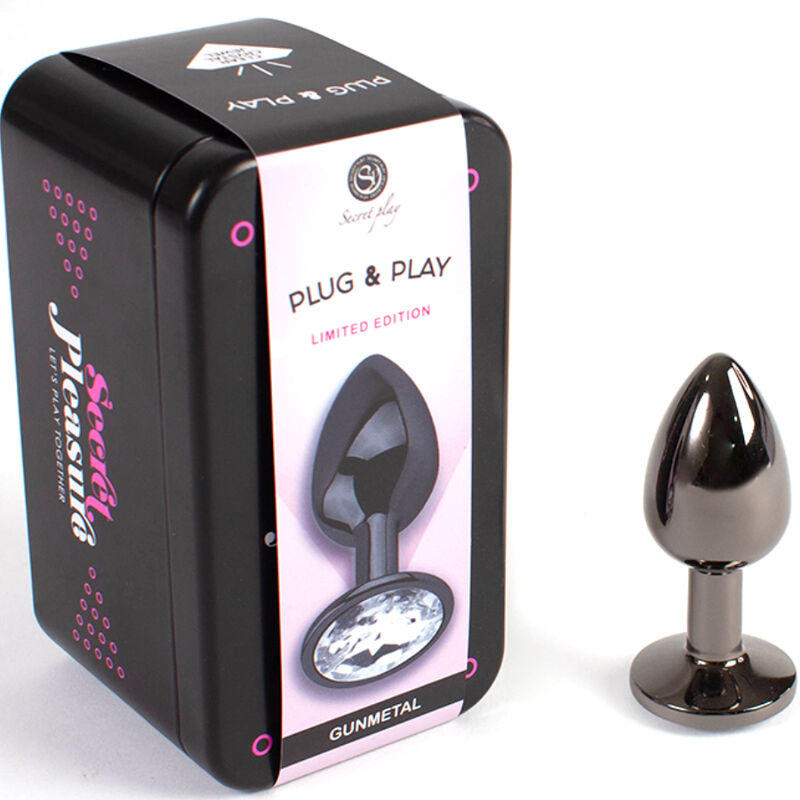 SECRETPLAY - PLUG ANAL EN GUNMETAL PETITE TAILLE 7 CM - 7eme ciel
