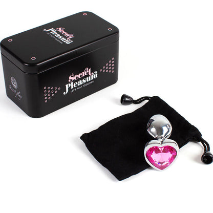 SECRETPLAY - PLUG ANAL EN MÉTAL COEUR FUCHSIA PETITE TAILLE 7 CM - 7eme ciel