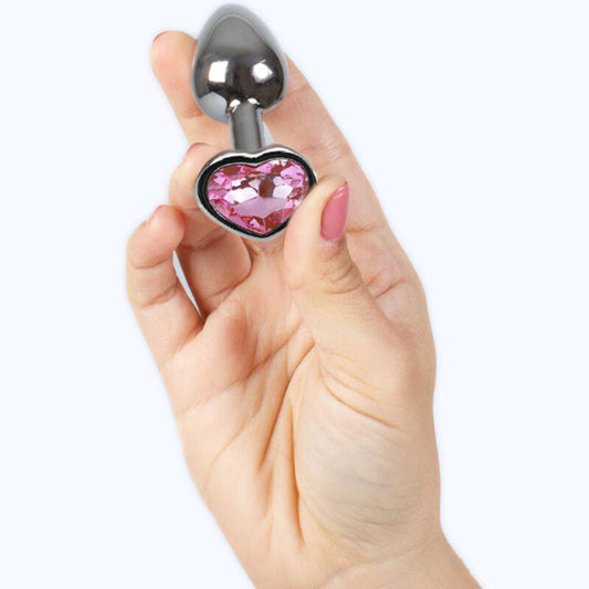 SECRETPLAY - PLUG ANAL EN MÉTAL COEUR FUCHSIA PETITE TAILLE 7 CM - 7eme ciel