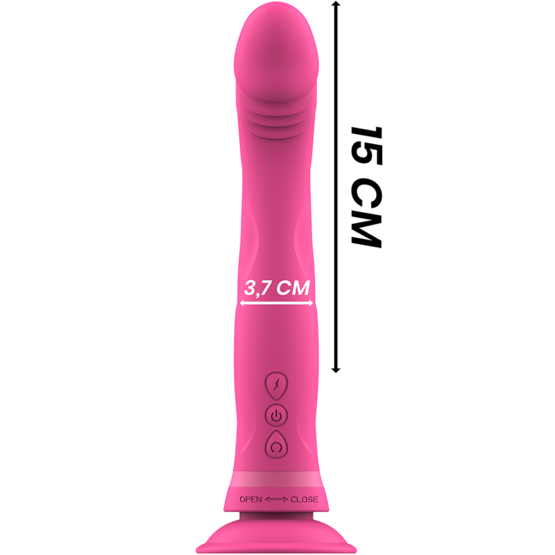 INTENSE - GODE VIBRATEUR EN SILICONE ROSE MICHELANGELO - 7eme ciel