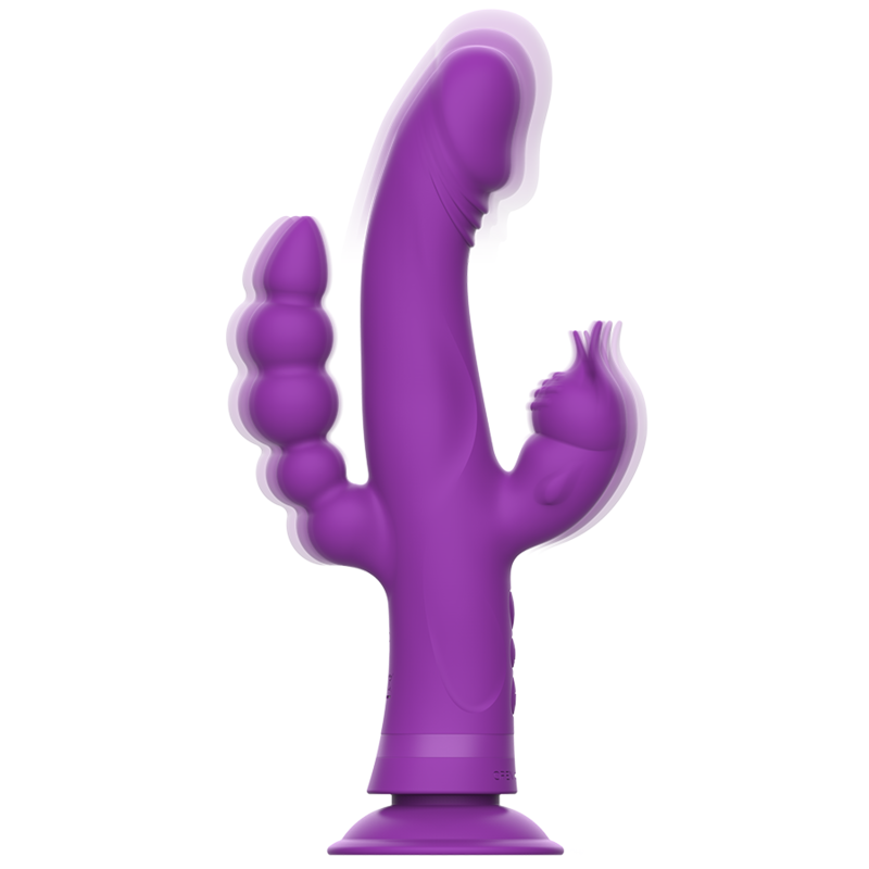 INTENSE - VIBRATEUR EN SILICONE CASANOVA RABBIT TRIPLE MOTEUR VIOLET - 7eme ciel