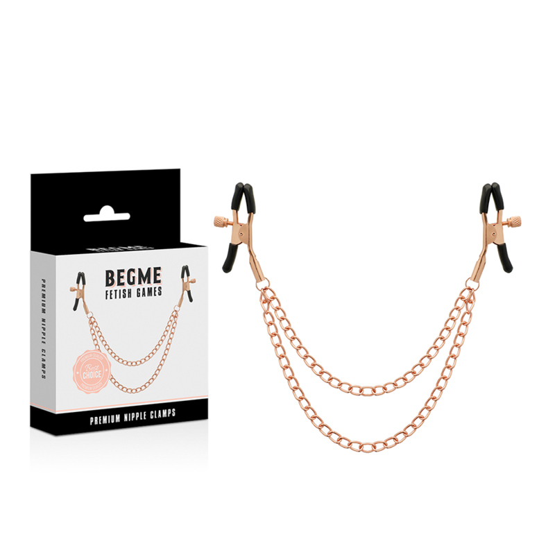 BEGME - BLACK EDITION PREMIUM PINCES À TÉTONS AVEC CHAÎNE - 7eme ciel