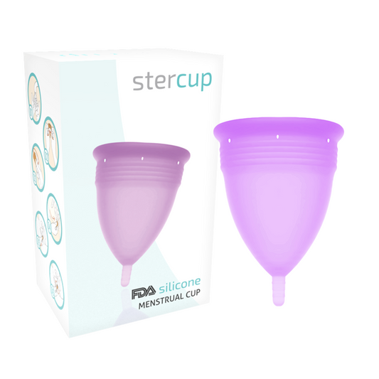 STERCUP - COUPE MENSTRUELLE EN SILICONE FDA LILAS - TAILLE L - 7eme ciel
