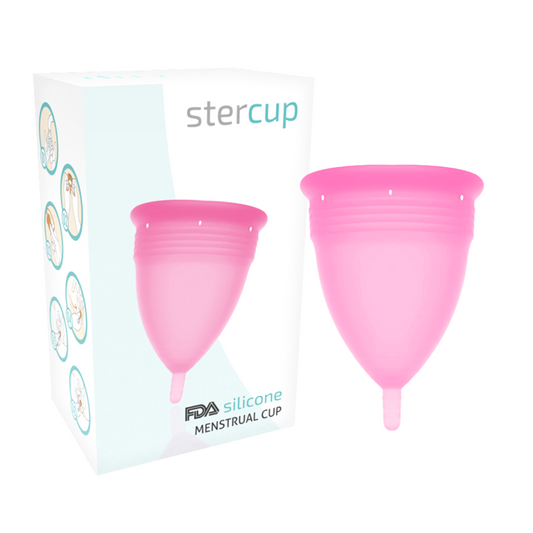 STERCUP - COUPE MENSTRUELLE EN SILICONE FDA ROSE - TAILLE L - 7eme ciel