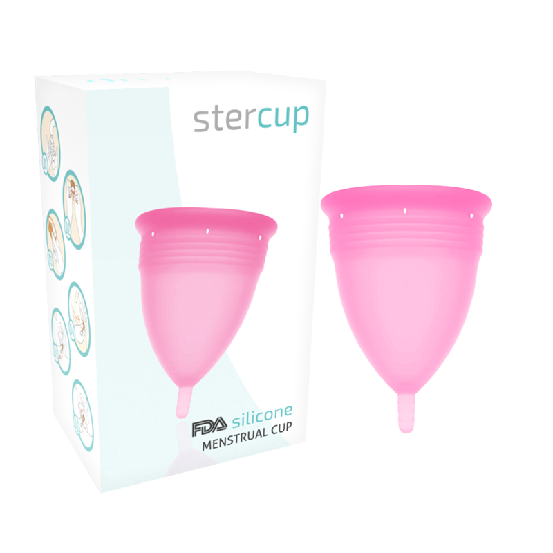 STERCUP - COUPE MENSTRUELLE EN SILICONE FDA ROSE - TAILLE S - 7eme ciel