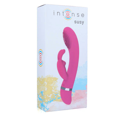 INTENSE - VIBRATEUR OSCILLANT SUSY SILICONE LAPIN ROSE - 7eme ciel