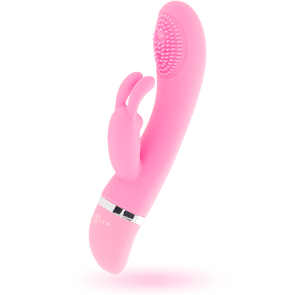INTENSE - VIBRATEUR OSCILLANT SUSY SILICONE LAPIN ROSE - 7eme ciel