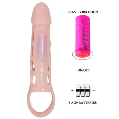 PRETTY LOVE - HOUSSE DEXTENSION DE PÉNIS HARRISON AVEC VIBRATION ET SANGLE 13.5 CM - 7eme ciel