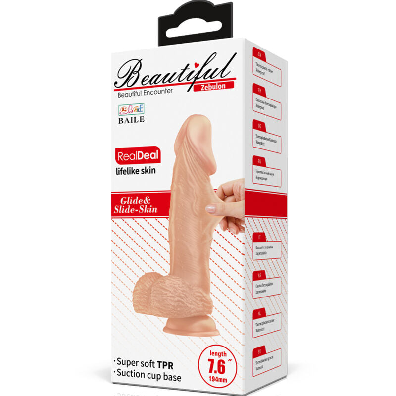 BAILE - BELLE RENCONTRE ZEBULON GODE RÉALISTE FLEXIBLE 19.4 CM NATUREL - 7eme ciel