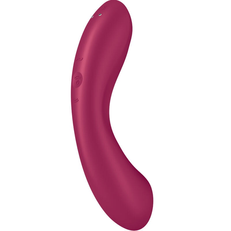 SATISFYER - CURVE TRINITY 1 AIR PULSE VIBRATION ROUGE - 7eme ciel