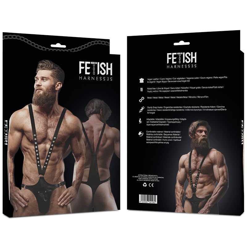FETISH SUBMISSIVE ATTITUDE - HARNAIS EN CUIR ÉCOLOGIQUE EN FORME DE V POUR HOMMES - 7eme ciel