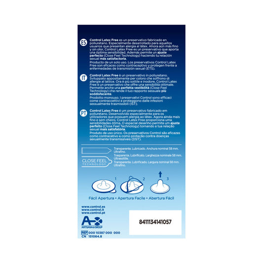 CONTROL - FREE SIN LATEX CONDOMS 5 UNITS - 7eme ciel