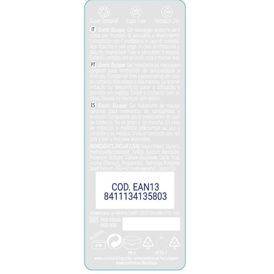 CONTROL - 2 EN 1 MASSAGE & PLAISIR EXOTIQUE 200 ML - 7eme ciel