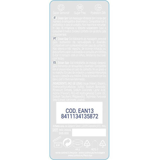 CONTROL - 2 EN 1 MASSAGE & PLAISIR MER MÉDITERRANÉE 200 ML - 7eme ciel