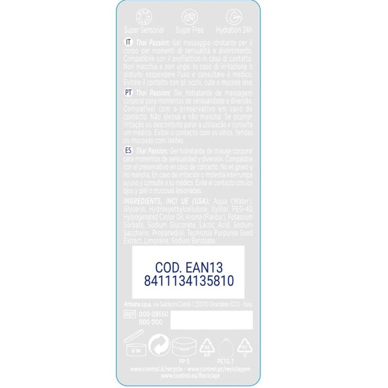 CONTROL - 2 EN 1 MASSAGE & PLAISIR THAI PASSION 200 ML - 7eme ciel