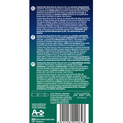 CONTROL - NONSTOP DOTS AND LINES CONDOMS 12 UNITS - 7eme ciel