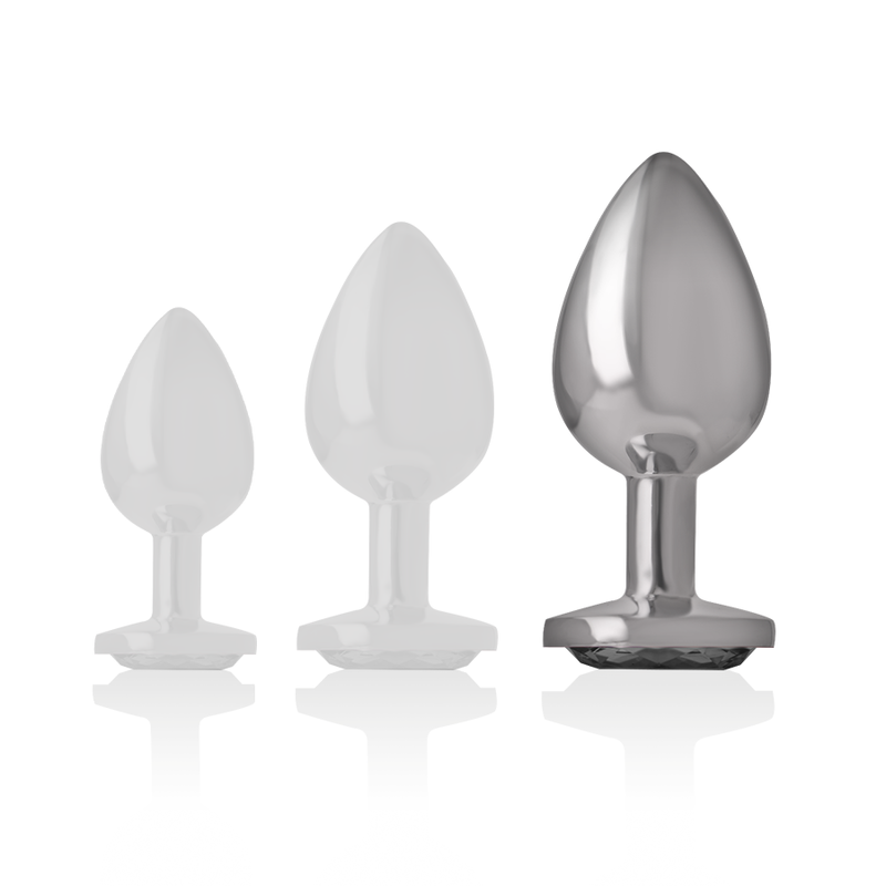 INTENSE - PLUG ANAL MÉTAL ALUMINIUM COEUR BLANC TAILLE L - 7eme ciel