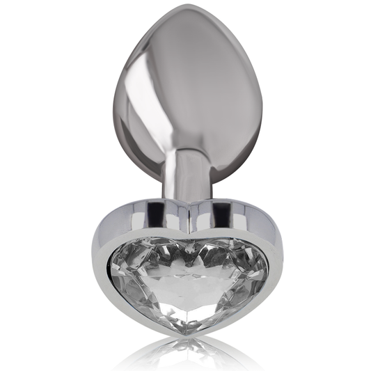 INTENSE - PLUG ANAL MÉTAL ALUMINIUM COEUR BLANC TAILLE L - 7eme ciel