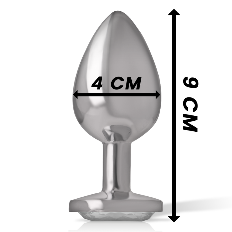 INTENSE - PLUG ANAL MÉTAL ALUMINIUM COEUR BLANC TAILLE L - 7eme ciel