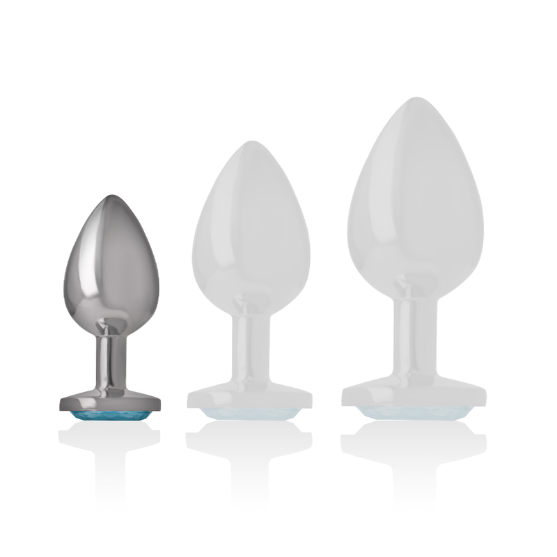 INTENSE - PLUG ANAL MÉTAL ALUMINIUM COEUR BLEU TAILLE S - 7eme ciel