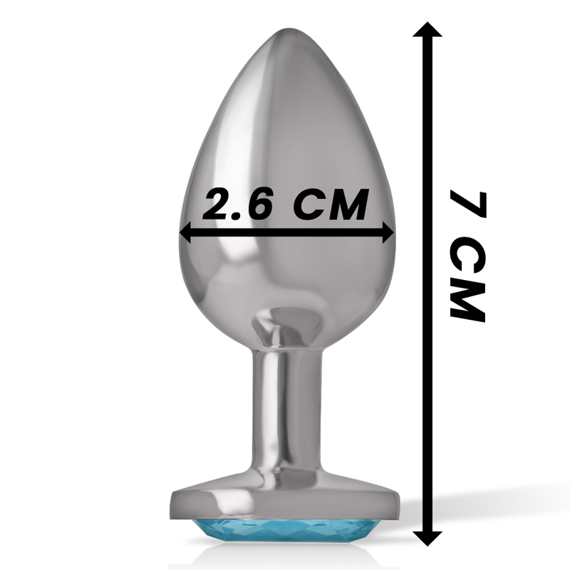 INTENSE - PLUG ANAL MÉTAL ALUMINIUM COEUR BLEU TAILLE S - 7eme ciel