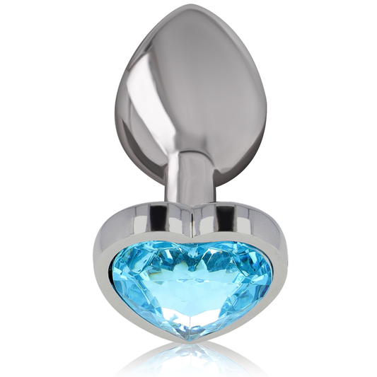 INTENSE - PLUG ANAL MÉTAL ALUMINIUM COEUR BLEU TAILLE L - 7eme ciel