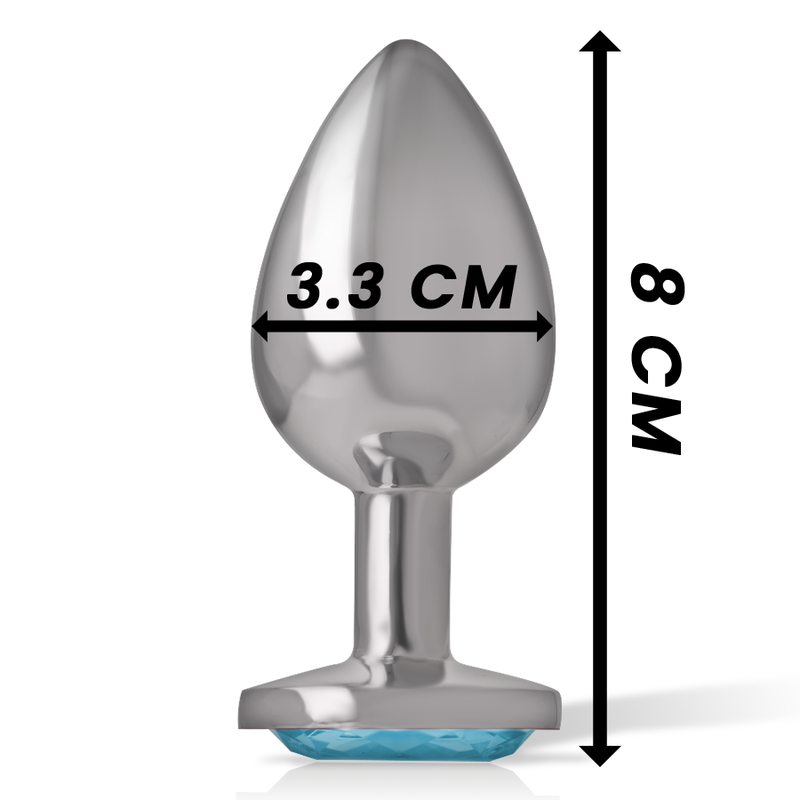 INTENSE - PLUG ANAL MÉTAL ALUMINIUM COEUR BLEU TAILLE M - 7eme ciel