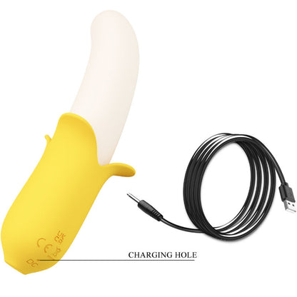 PRETTY LOVE - BANANA GEEK SUPER POWER 7 VIBRATIONS UP&DOWN SILICONE NOIR - 7eme ciel