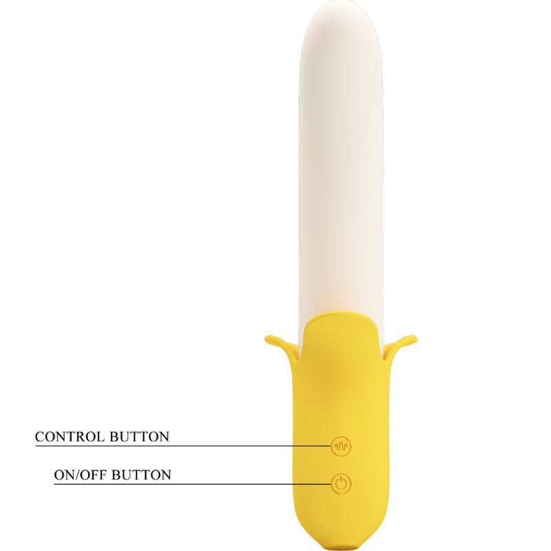 PRETTY LOVE - BANANA GEEK SUPER POWER 7 VIBRATIONS UP&DOWN SILICONE NOIR - 7eme ciel