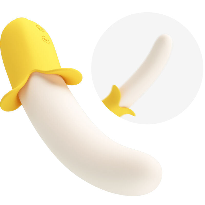 PRETTY LOVE - BANANA GEEK SUPER POWER 7 VIBRATIONS UP&DOWN SILICONE NOIR - 7eme ciel