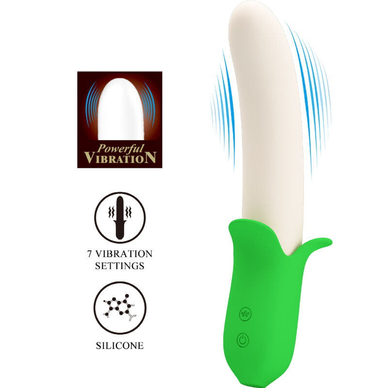 PRETTY LOVE - BANANA KNIGHT SUPER PUISSANCE 7 VIBRATIONS EN SILICONE - 7eme ciel