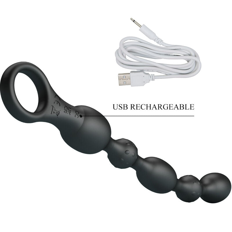 PRETTY LOVE - BALLES ANAL VAN 10 VIBRATIONS RECHARGEABLES EN SILICONE - 7eme ciel